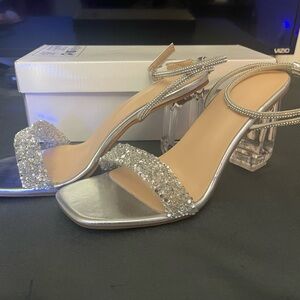 Elegant Silver Women's Heels